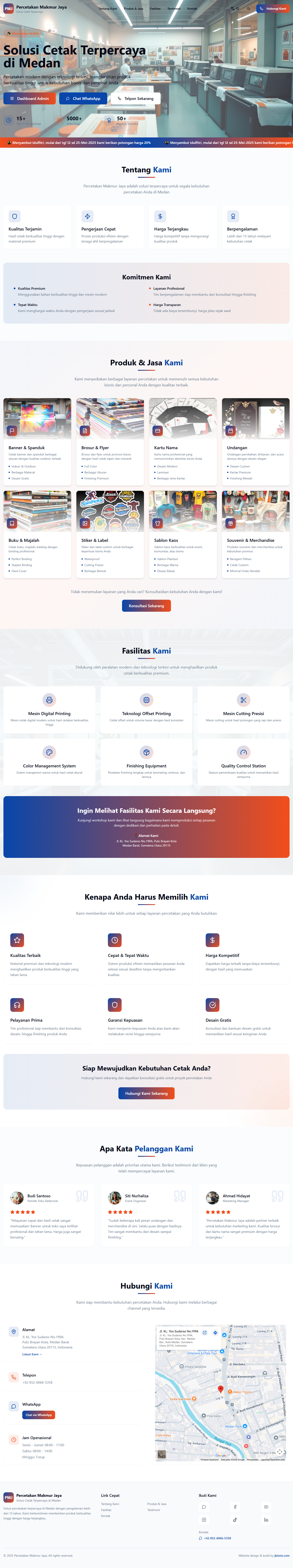 Website usaha percetakan makmur jaya